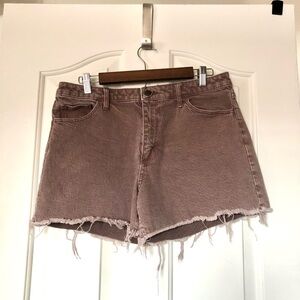 NWOT Universal Thread Dusty Brown Frayed Denim Shorts